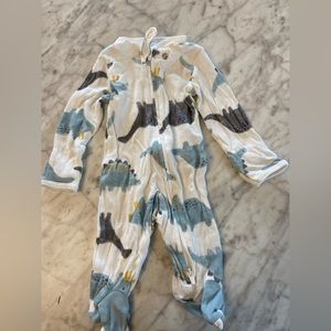 Baby White Dinosaur Footsie